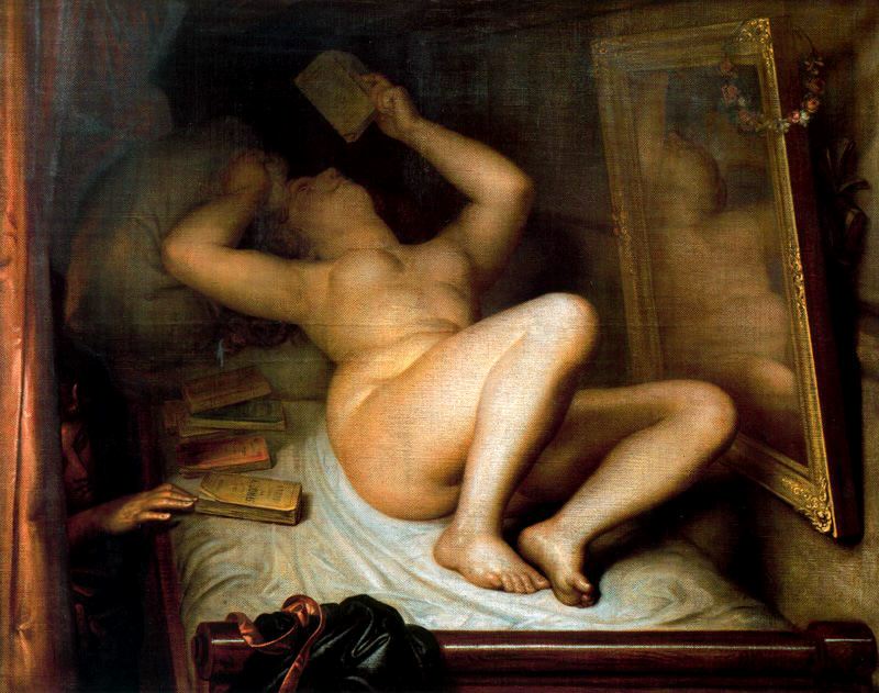 "La liseuse de romans Éditer" von Antoine Wiertz, 1853
