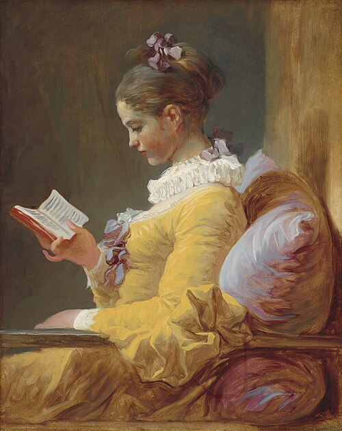 "Young Girl Reading" von Jean Honoré Fragonard, etwa 1769