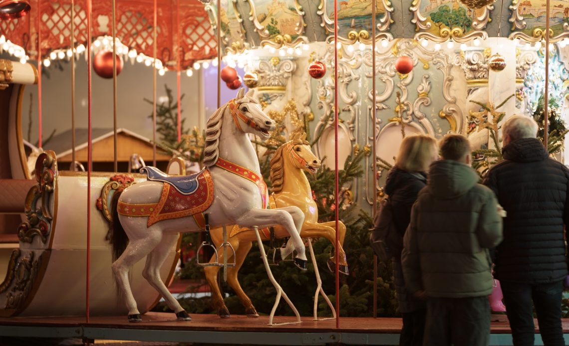 Karussell auf dem Greifswalder Weihnachtsmarkt