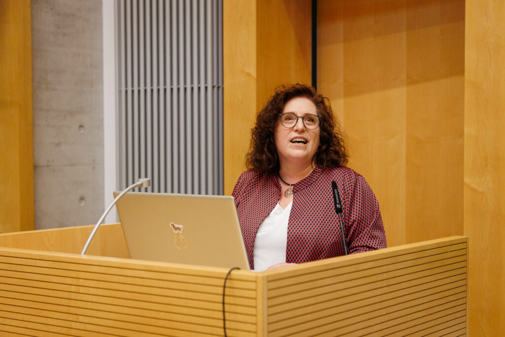 Rektorin Prof. Dr. Katharina Riedel hielt einen Vortrag, © Zan Vidmar Zorc